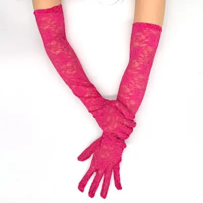 Image de Gants Dentelle Fleurs Élégants pour Femmes