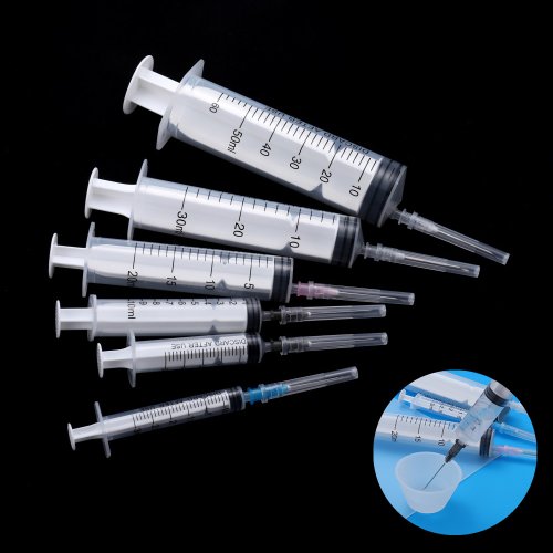 Image of Natural Epoxy Resin Syringe Kit with Dispense Needles – 60ml Precision Injector for DIY Jewelry Making and Resin Art Projects