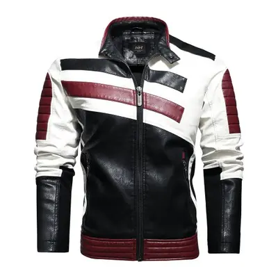 Image de Veste Moto Vintage Homme en Cuir - Style Bombardier Brodé