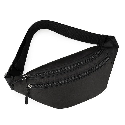 Afbeelding van Stijlvolle Multifunctionele Heuptas voor Heren en Dames – Zwarte Crossbody Tas met Hoge Kwaliteit en Modern Design
