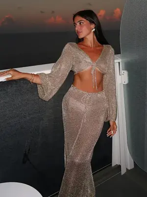 Image de Ensemble Bikini Couverture Élégant Manches Cloche