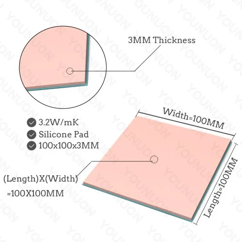 2PCS 100X3MM rosa