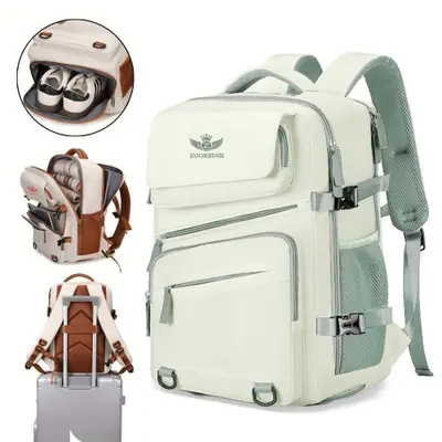 Image de Sac à dos voyage 15,6 pouces avec compartiment chaussures et sangle bagages