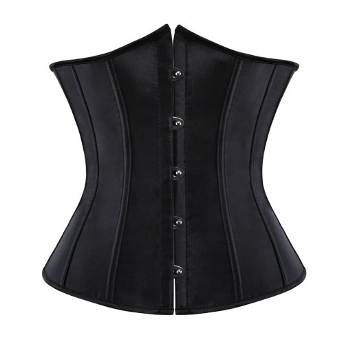Image of Elegant Underbust Corset Top with Waist Cincher for Body Shaping and Workout Support – Plus Size Gothic Lingerie in Black and Red