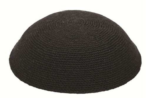 Afbeelding van Handgemaakte Zwarte Gebreide Kippot