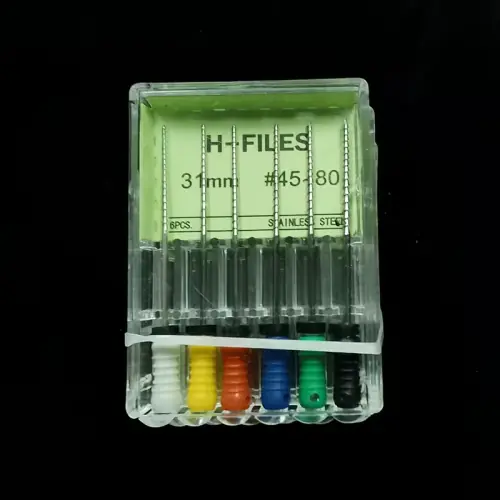 Image de Limes Endodontiques en Acier Inoxydable - 21mm, 25mm, 31mm