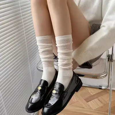 Image de Chaussettes Lolita Y2K Longues en Dentelle - Style Coréen