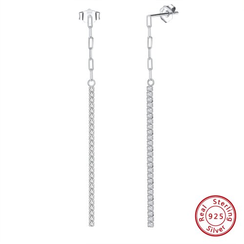 Imagen de Pulsera de Tenis para Mujer con Cadenas de Clip Chapadas en Oro de 14 Kilates, Hecha a Mano en Plata de Ley 925 - Joyería Elegante y Duradera
