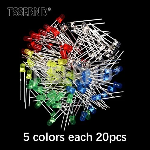 100 Stück 5 Farben Set