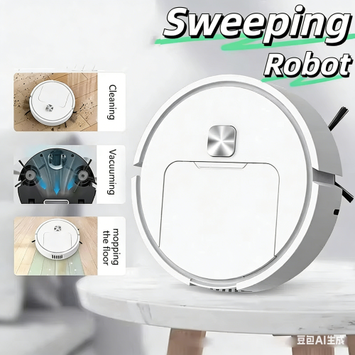 Afbeelding van Slimme Veegrobot 3-in-1: Stofzuigen, Vegen & Dweilen in Één!
