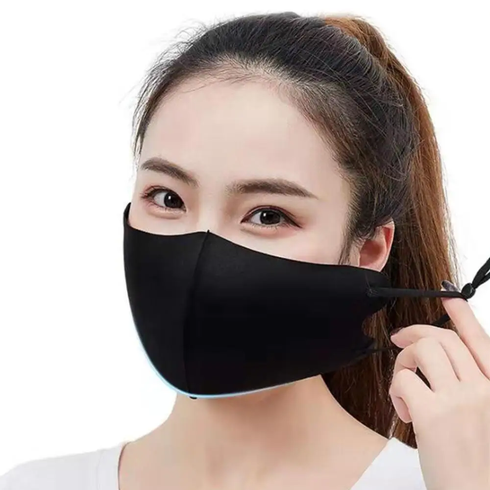Imagen de Máscaras Faciales de Seda de Hielo Lavables y Reutilizables con Protección Antipolvo y AntiAlergias para Viajes y Uso Diario