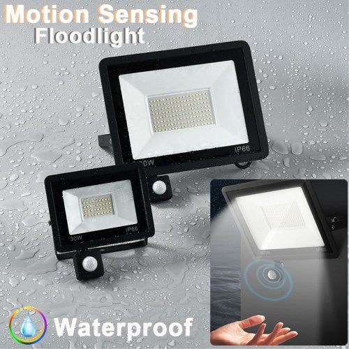 Afbeelding van Waterdichte LED Schijnwerper met Bewegingssensor – Outdoor Verlichting voor Tuin & Veranda