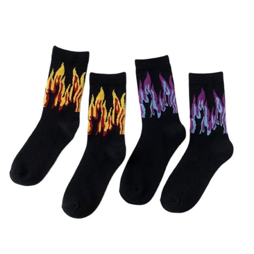Image de Chaussettes Homme Hip Hop Flamme Rouge - Style Streetwear