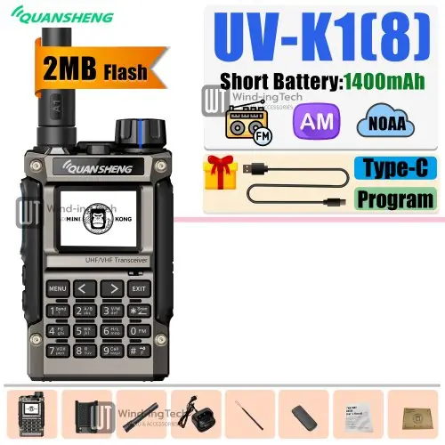 Image de Talkie-Walkie Mini Quansheng UV-K1 8 - Portée 5 km