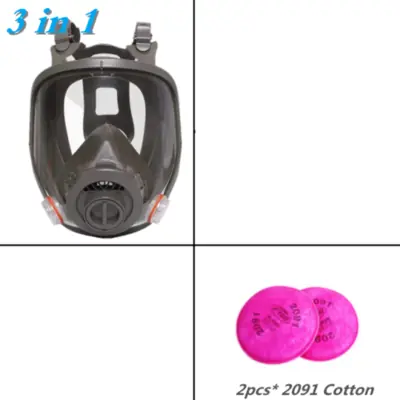 Image de Masque à Gaz 6800 - Protection Industrielle 3 Ports