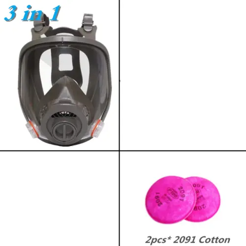 Image de Masque à Gaz 6800 - Protection Industrielle 3 Ports