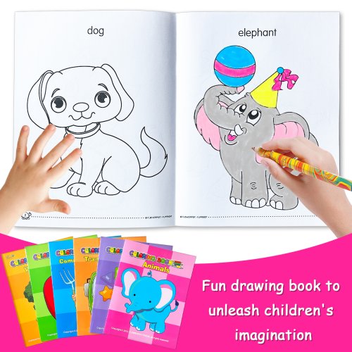 Imagen de Libro para Colorear Educativo para Niños con Temas de Animales, Roles Comunitarios y Verduras