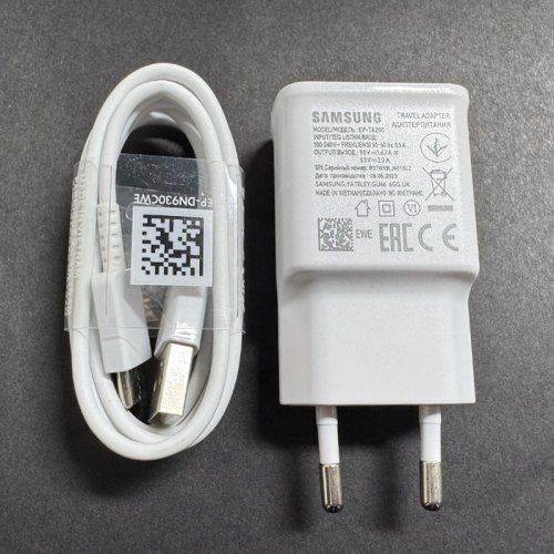 Imagen de Samsung-adaptador de corriente de cargador rápido de 15W, Cable USB tipo C de carga EP-TA200 para Galaxy S10 S8 A90 A70 A80 Note 8 9 S9 S10E A15 A14