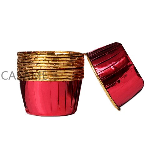 Bild von Gold & Silber Cupcake-Förmchen – 50er Set für festliche Backereien