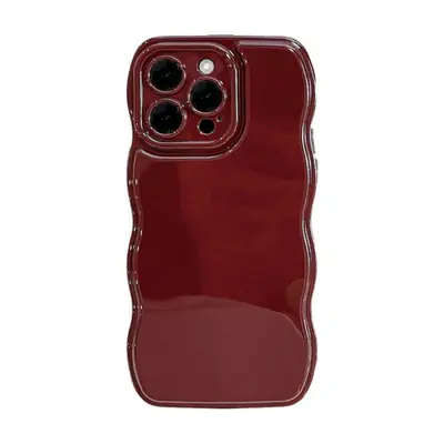 Coque iPhone Rétro Rouge Vin - Protection Souple & Style