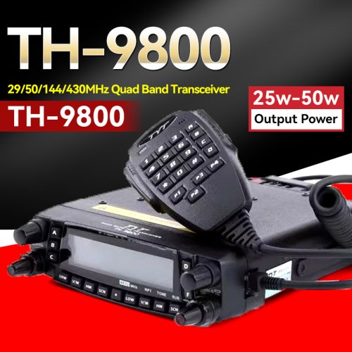 Afbeelding van TYT TH-9800 Plus Mobiele autoradio Quad-band transceiver TH9800 PLUS Walkie Talkie-basisstation met dubbel display Tweerichtingsradio