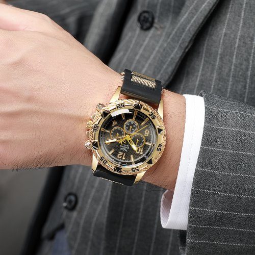 Immagine di Orologio da Polso Uomo in Silicone Sportivo e Moderno - Design Casual e Resistente