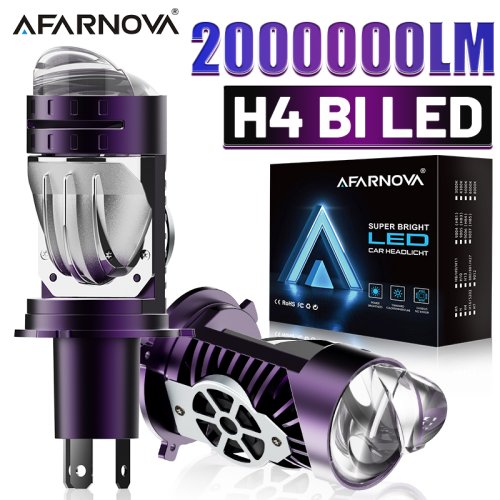 Imagen de Bombilla LED para Faro Proyector H4 9003 HB2 CANBUS, Superbrillante 2000W 2000000LM, 6000K, Haz Alto y Bajo, Compatible con Coches y Motocicletas
