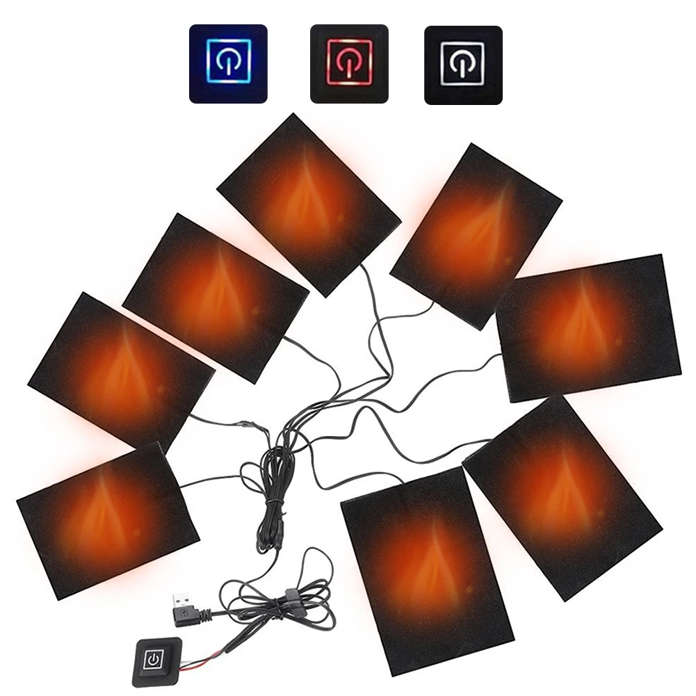 Imagen de Chaleco Térmico Eléctrico con Almohadillas de Calefacción USB, Calentador de Tela en 3 Niveles para Exteriores, Ropa Calentada DIY Ideal para Invierno