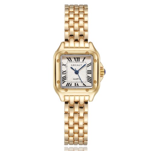 Imagen de Reloj de Pulsera Cuadrado para Mujer con Diamantes de Imitación, Diseño Elegante y Moderno, Reloj de Cuarzo Informal y Sencillo, Accesorio de Moda para Mujeres