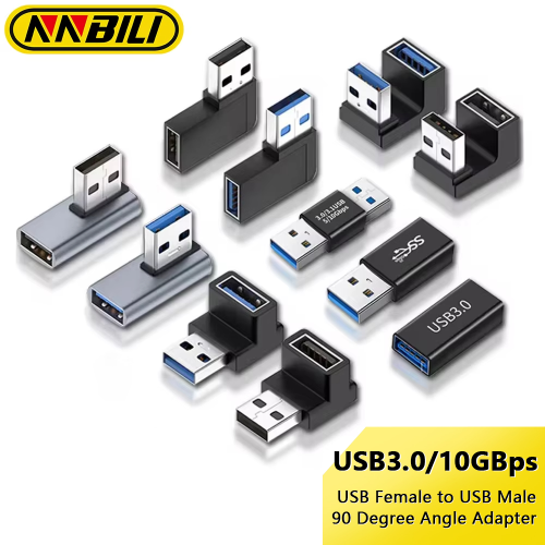 Afbeelding van USB 3.0 Haakse Adapter 90 Gradens - Snelle Verbinding voor Laptop & PC