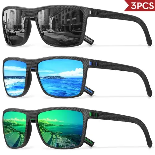 Image de Lunettes de Soleil Polarizées UV400 - Pack de 3