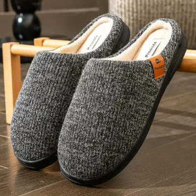 Image de Pantoufles Hommes Confortables avec Mousse à Mémoire de Forme