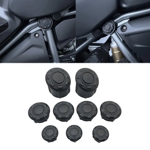 Bild von BMW R1200GS & R1250GS Rahmenlochabdeckungen – Hochwertige Schutzkappen für Motorradrahmenlöcher (2014–2023)