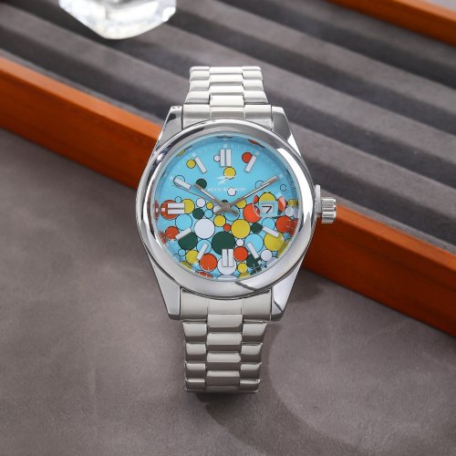Image of Elegant Men's Quartz Watch with Date Display – Luxury Stainless Steel Business Wristwatch with Round Glass Mirror Face, Perfect Gift for Professionals