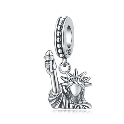 Image de Bracelet Noël en Argent Sterling - Ours Polaire & Père Noël