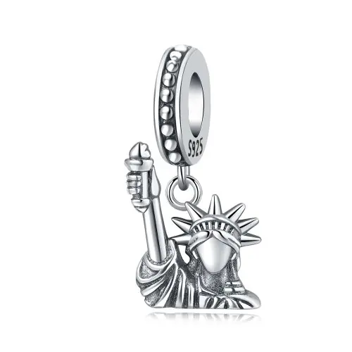 Image de Bracelet Noël en Argent Sterling - Ours Polaire & Père Noël