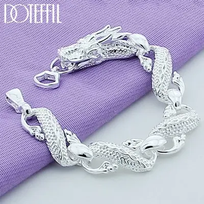 Image de Bracelet Dragon en Argent Sterling 925 - Élégant & Symbolique