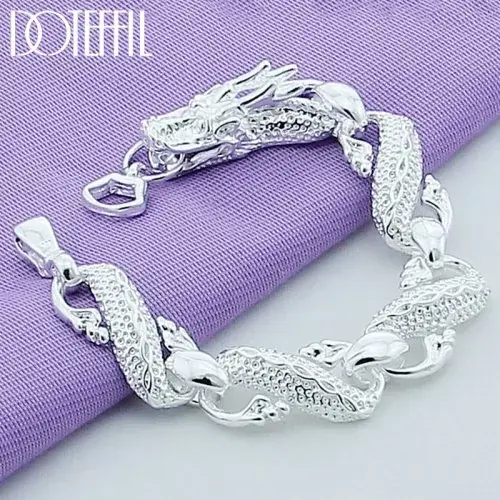 Image de Bracelet Dragon en Argent Sterling 925 - Élégant & Symbolique