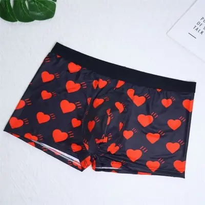 Image de Boxer Homme Imprimé Cœur - Confort & Élasticité