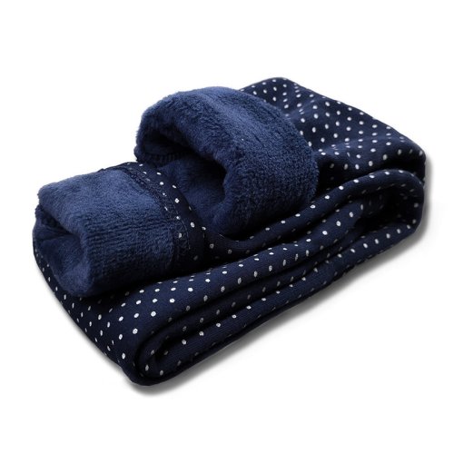 Image of Sweet Leggings Girls Dot Velvet Pants Autumn Winter Kids Cotton Stretch Warm Trousers Baby Girls Elastic Waist Slim Pants