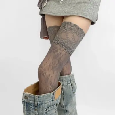 Chaussettes Hautes Dentelle Femme - Style Lolita & Élégant