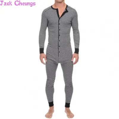 Image de Pyjama Homme Rayé à Manches Longues - Confort & Style