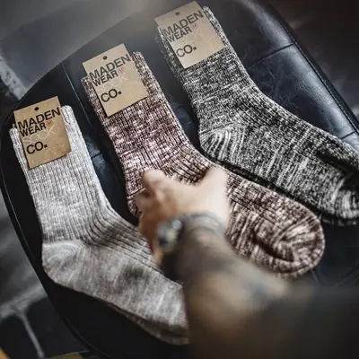 Image de Chaussettes Rétro Coton Mi-Mollet - Respirantes & Anti-Transpiration