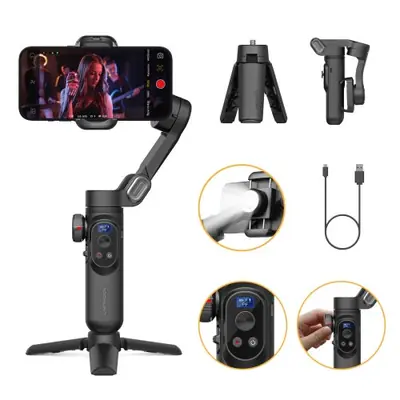 Image de Stabilisateur 3 Axes pour Smartphone - Vidéo Pro & Lumière Intégrée