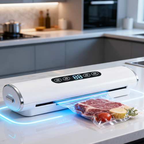 Imagen de Selladora de Vacío Profesional para Cocina – Conserva Alimentos Frescos con Tecnología de Sellado al Vacío y Aspiración Automática