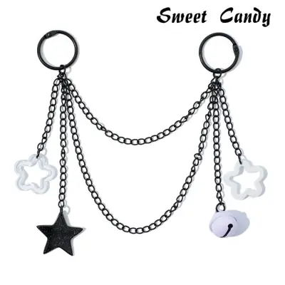 Image de Pendentif Étoile Acrylique Coloré pour Sac