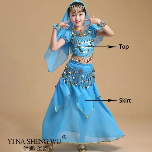 Image de Costume de Danse du Ventre Enfant & Adulte - Élégant & Coloré