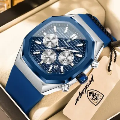 Image de Montre Homme Chronographe Quartz Silicone Lumineuse