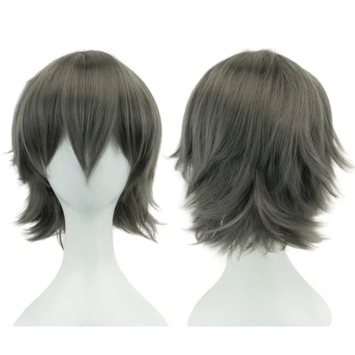 Pelucas sintéticas Unisex de 12 pulgadas, pelo corto para Cosplay, pelucas BOB para fiesta con flequ...