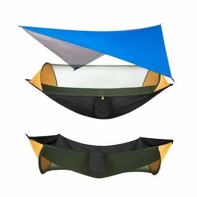 Image de Hamac de Camping Ultra-Léger avec Moustiquaire & Bâche Anti-Pluie